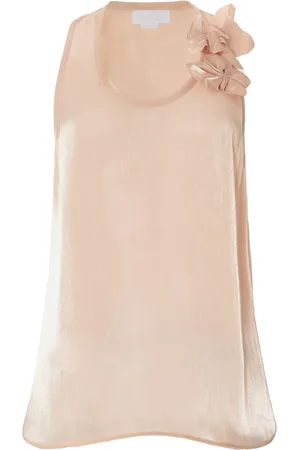 GENNY Floral-appliqu?? tank top