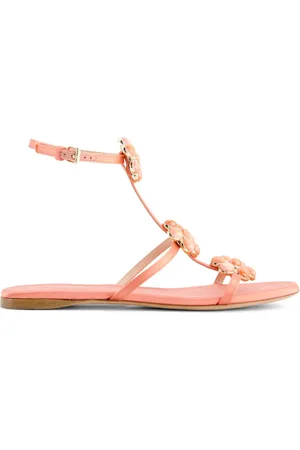 Giambattista Valli Flower-detailing leather sandals