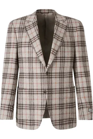 CANALI Checked wool blazer