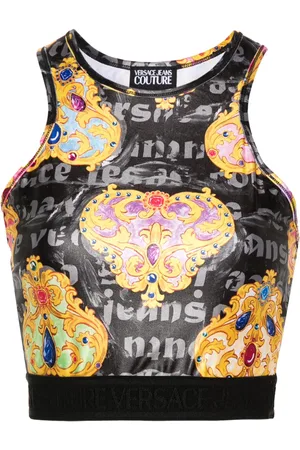 VERSACE Printed cropped top