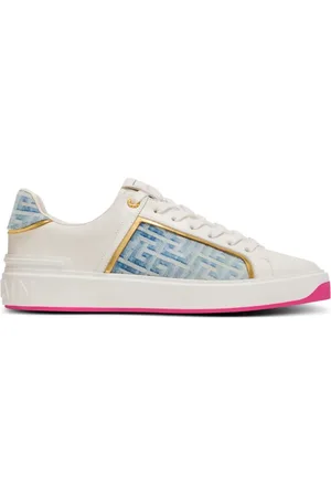 Balmain B-Court panelled leather sneakers