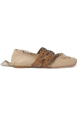 Miu Miu Buckled ballet pumps