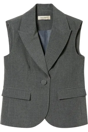 Twin-Set Flannel single-breasted waistcoat