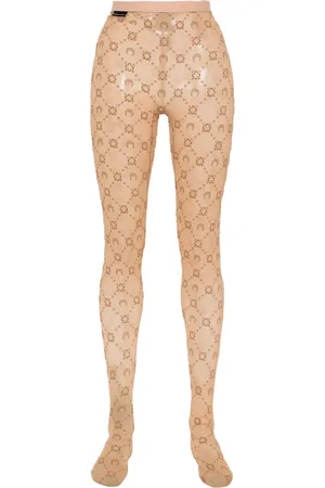 Marine Serre Moonogram mesh tights