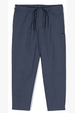 Emporio Armani Drawstring stretch-cotton trousers