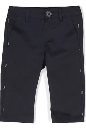 FAY Logo-stripe chinos