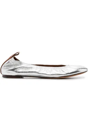 Lanvin Metallic leather ballerina shoes
