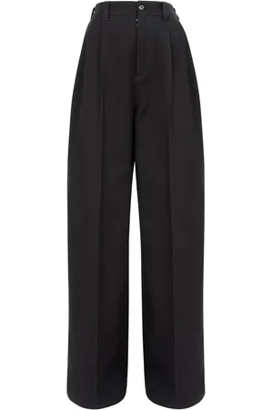 Maison Margiela High-waisted pleated wide-leg trousers