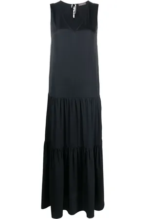 LORENA ANTONIAZZI V-neck flared dress