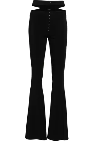 MUGLER Cut-out detailing flared trousers