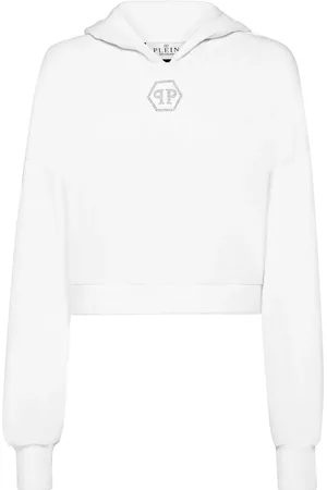 Philipp Plein Crystal-embellished cropped hoodie