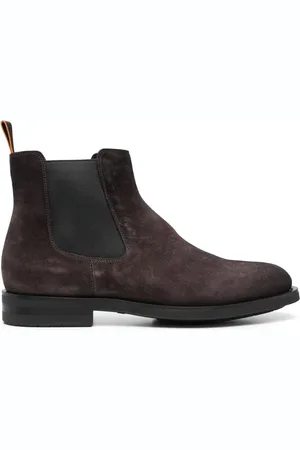 santoni Round-toe suede ankle boots