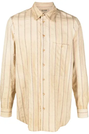 UMA WANG Tab striped cotton shirt