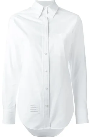 Thom Browne Classic Long Sleeve Button Down Point Collar Shirt In Oxford