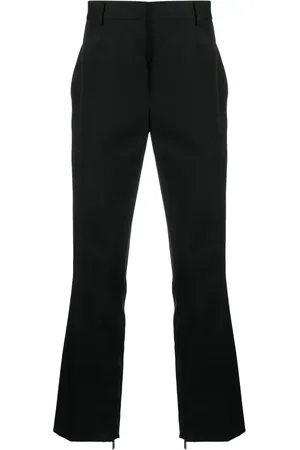 OFF-WHITE Straight-leg wool trousers