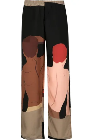 AMIR SLAMA Graphic-print silk shirt