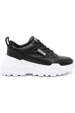 VERSACE Logo-patch low-top sneakers