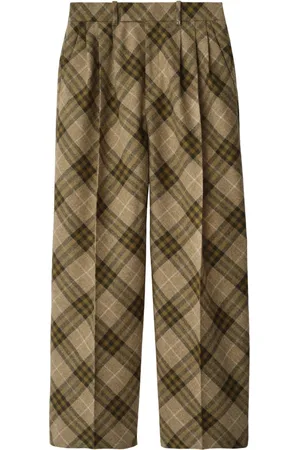 Burberry Pleated checkered tailored trousers