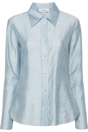 Rodebjer Carmen floral-embroidered shirt