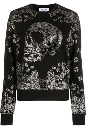 Philipp Plein Skull-bandana cotton-blend sweatshirt