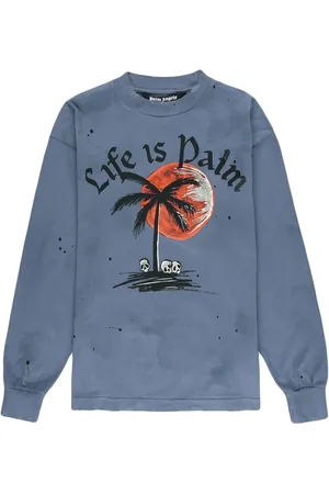 Palm Angels Distressed graphic-print sweatshirt