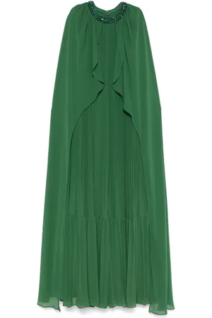 Self-Portrait Chiffon cape maxi dress
