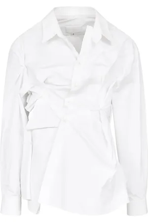 Maison Margiela Asymmetric gathered shirt