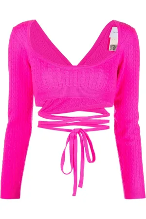 Patou Cropped tie-fastening top