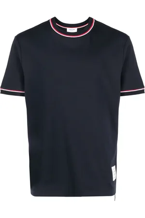 Thom Browne Stripe-trim short-sleeve T-shirt