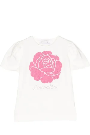 MONNALISA Floral-print cotton T-shirt