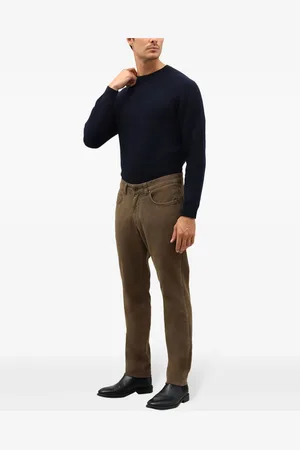 Boglioli Logo-patch straight-leg trousers