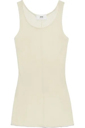 Ami Scoop-neck sleeveless tank top