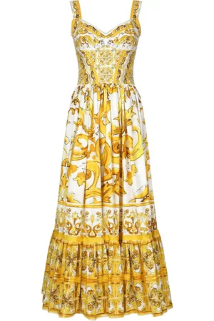 Dolce & Gabbana Majolica cotton maxi dress