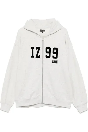 Izzue Logo print hooded jacket