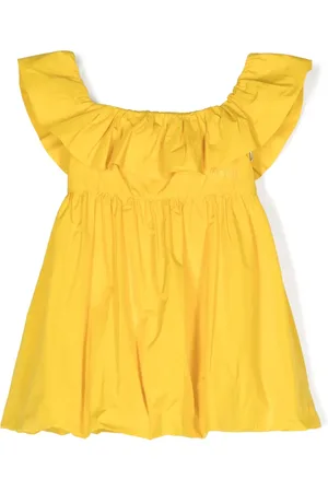 Msgm Logo-embroidered midi dress