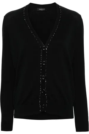 Fabiana Filippi Sequin-trim cotton cardigan