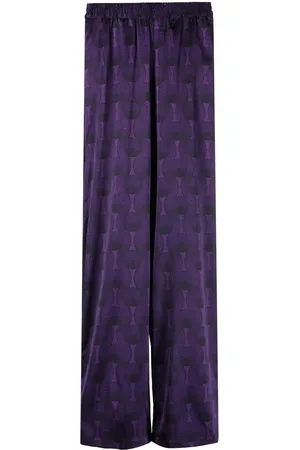 OZWALD BOATENG Geometric-print silk trousers