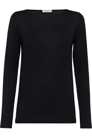 Brunello Cucinelli Cashmere-blend boat-neck jumper
