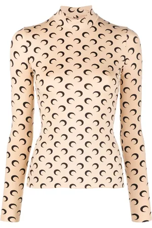 Marine Serre Crescent Moon-print jersey top