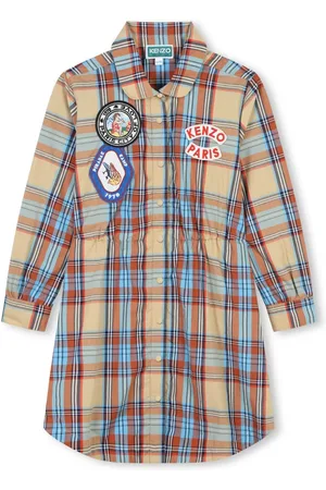 Kenzo Plaid-check cotton shirtdress