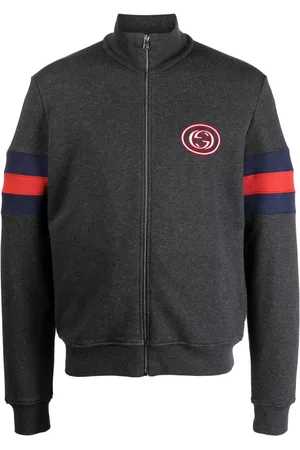 Gucci Logo-patch zipped sweatshirt