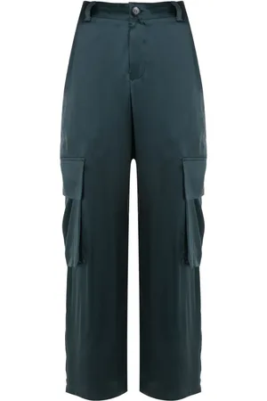 Uma Raquel Davidowicz Straight-leg silk cargo trousers
