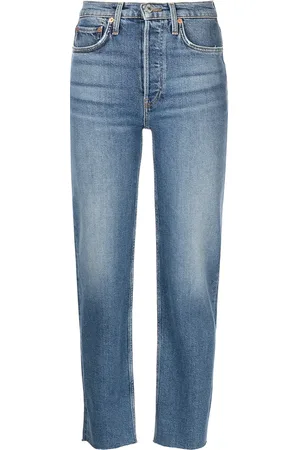 RE/DONE Stobe Pipe high-rise straight jeans