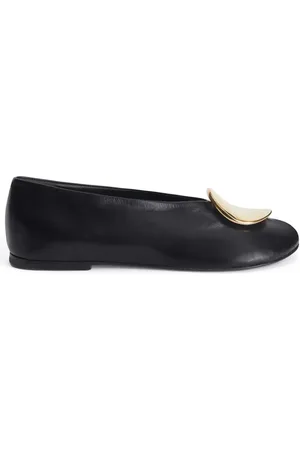 Jil Sander Decorative-plaque ballerina shoes