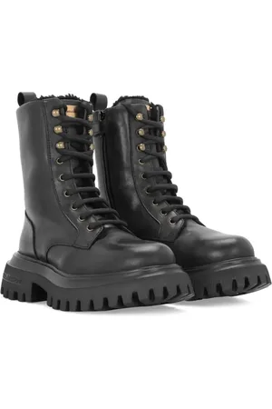 Dolce & Gabbana Round-toe leather boots