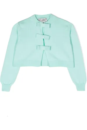 Simonetta Bow-detail cropped cardigan