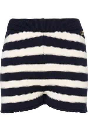 Twin-Set Striped knitted mini short