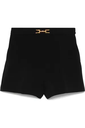 Elisabetta Franchi Logo-plaque crepe shorts