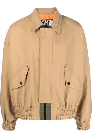 VERSACE Logo-patch bomber jacket