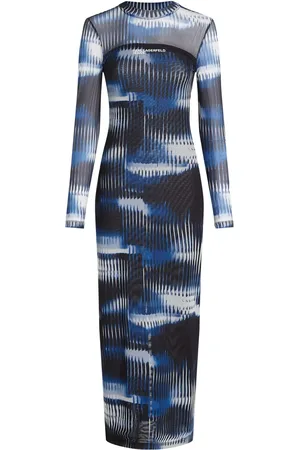 Karl Lagerfeld Glitch-print mesh dress